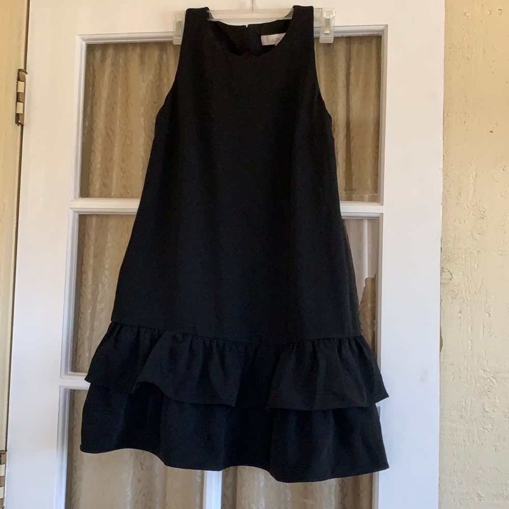 NEW Ann Taylor LOFT Back Cutout Ruffle Hem Dress
